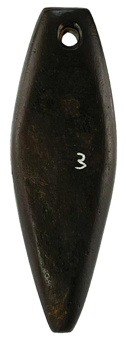 3 5/8" Drilled Hematite Plummet. Missouri. Ex-Leo Paul (1 of 6)