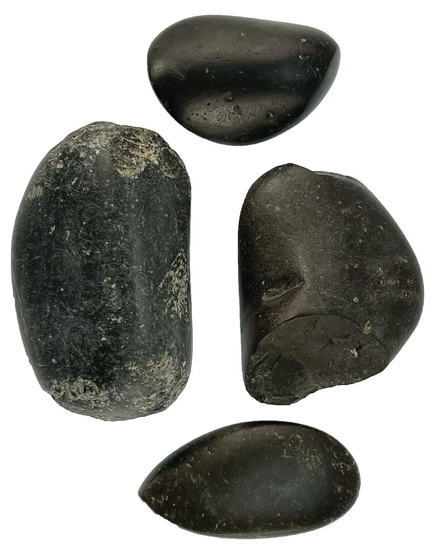 4 Pot Polishers (1 7/8"-2 3/4"). San Lazaro Pueblo, NM.: 4 Pot Polishers (1 7/8"-2 3/4"). Highly polished from use. San Lazaro Pueblo, NM. Kiva B. From the Forrest Fenn Collection