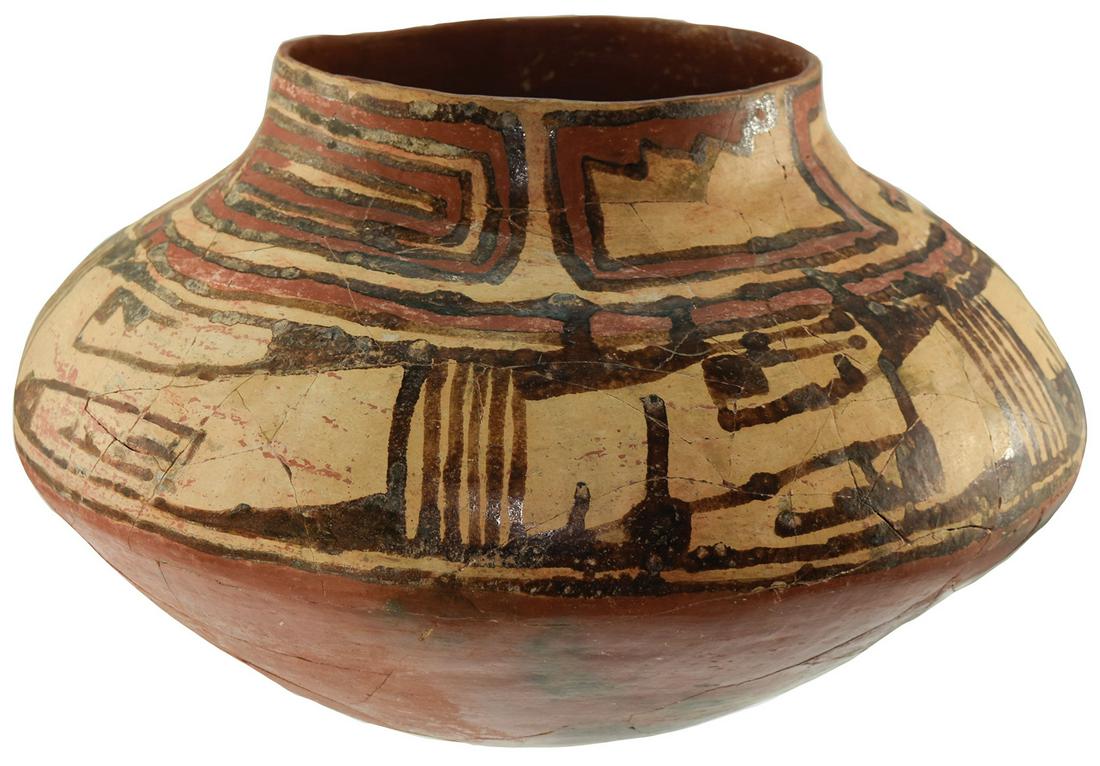 Sale Highlight. 16 1/4" D. San Lazaro Polychrome Olla. (1 of 11)