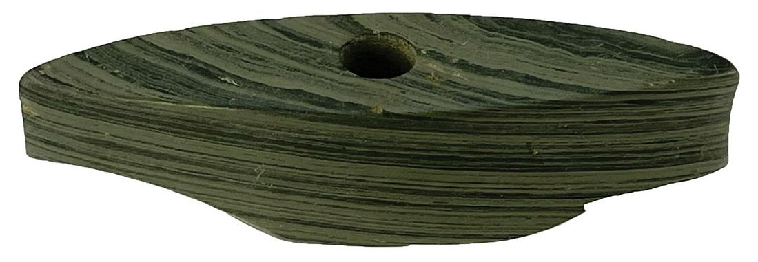 3 13/16" Reel Bannerstone. OH. Found in 1949. Bennett (1 of 7)