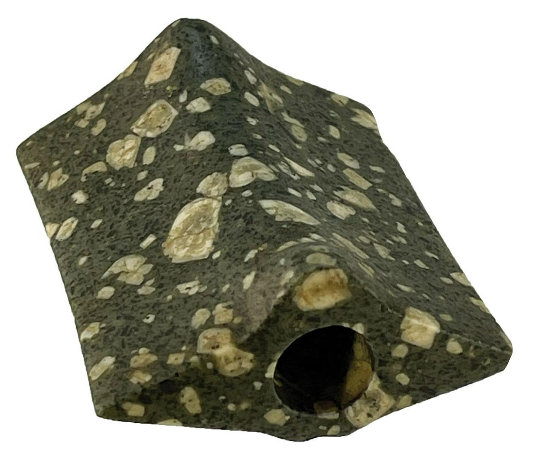 2 13/16" Porphyry Saddleback Bannerstone. Midwest. (1 of 9)