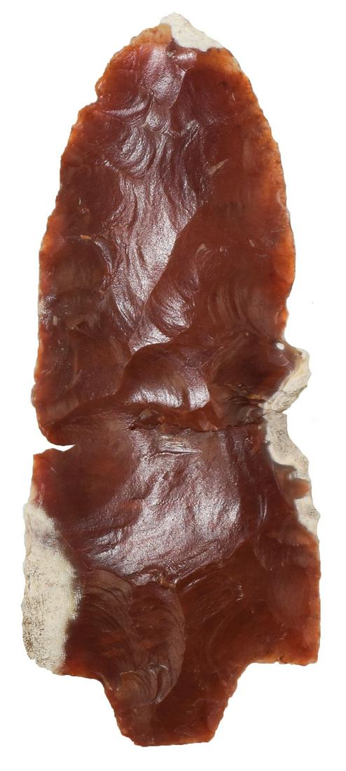 2 Blood Red Agatized Coral Points. FL. 3 5/8" Pasco and (1 of 2)