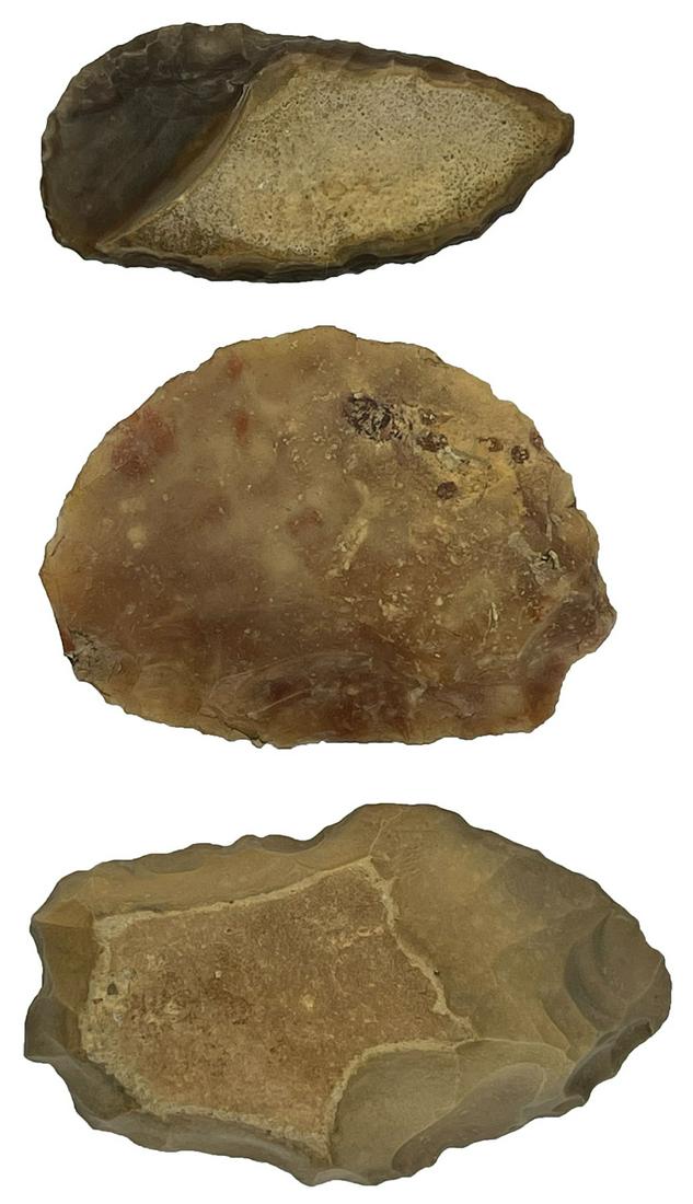 3 Neolithic Uniface Blades from England. 3 1/4"-4". All (1 of 2)