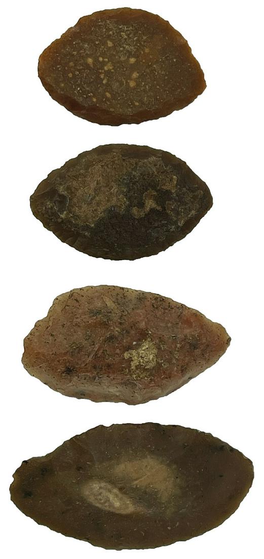 4 Neolithic Uniface Blades from England. 2 3/8"-3 1/2". (1 of 2)