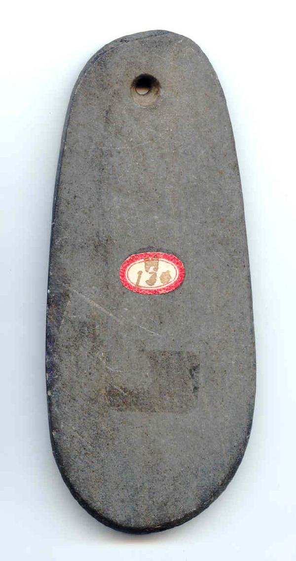 4" Green Slate Pendant. OH. Ex-BB Thomas: 4" Green Slate Pendant. Spoke Farm, Collins, OH. Ex-BB Thomas