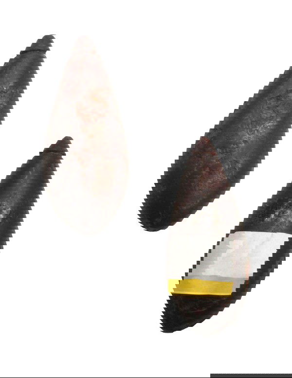 2 1/2" Hematite Plummet. Calhoun Co, IL: 2 1/2" Hematite Plummet. Calhoun Co, IL. Ex-Robert Blake