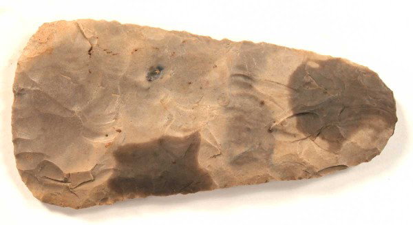 4 1/2" Flint Adz. KY. Pictured in Vietzen Sale: 4 1/2" Flint Adz. Todd Co, KY. Pic in Vietzen Sale Catalog #3, Lot 1294. Minor modern rechip