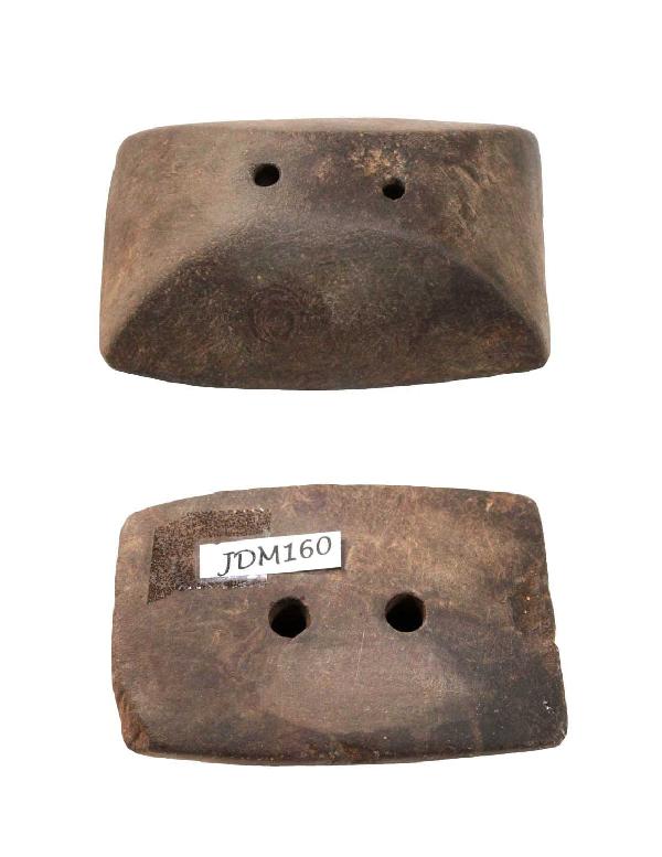 2 3/4" Semi-Keeled Gorget. Davis G8 Paper: 2 3/4" Semi-Keeled Gorget. Madison Co, IN. Pictured on cover of Gilbert Dilley Catalog. Davis G8 Paper