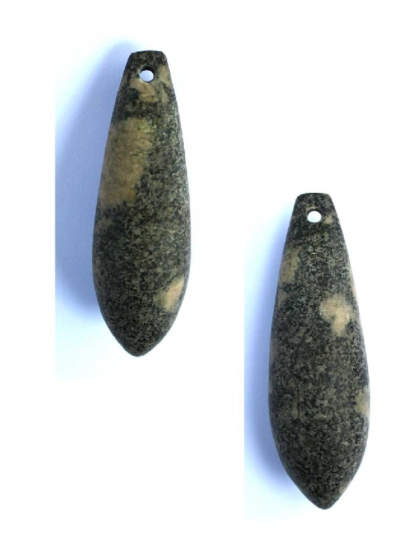 2 3/4" Porphyry Godar Plummet. Partain COA: 2 3/4" Porphyry Godar Plummet. Licking Co, OH. Ex-Beanie Johnson. Partain, Putty Papers