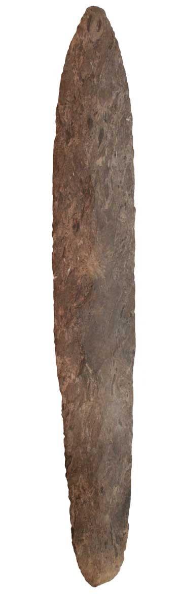 13" Duck River Sword. Davis G8 Paper: Wonderful 13" Duck River Sword. Found by Richard Henning off the Harpeth River, Williamson Co, TN. Very large example. Davis G8 Paper