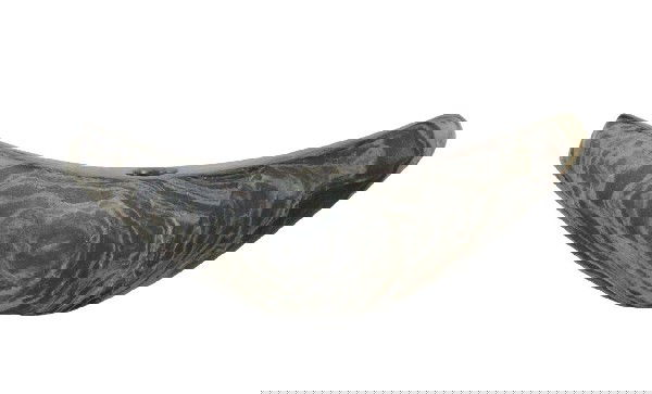 5 1/2" Crescent Bannerstone. Davis G10 Paper: Sale Highlight. 5 1/2" Crescent Bannerstone. Hancock Co, OH. Ex-Root, Ahlstom. Pic in Mel Wilkins' Catalog. Spectacular banding, both sides. Davis G10 Paper