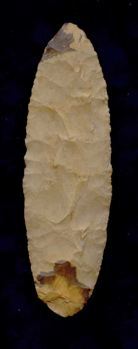 5 3/16" Archaic Knife. Rogers Paper. TX: 5 3/16" Archaic Knife. Rogers Paper. Cass Co, TX. Nice coloring