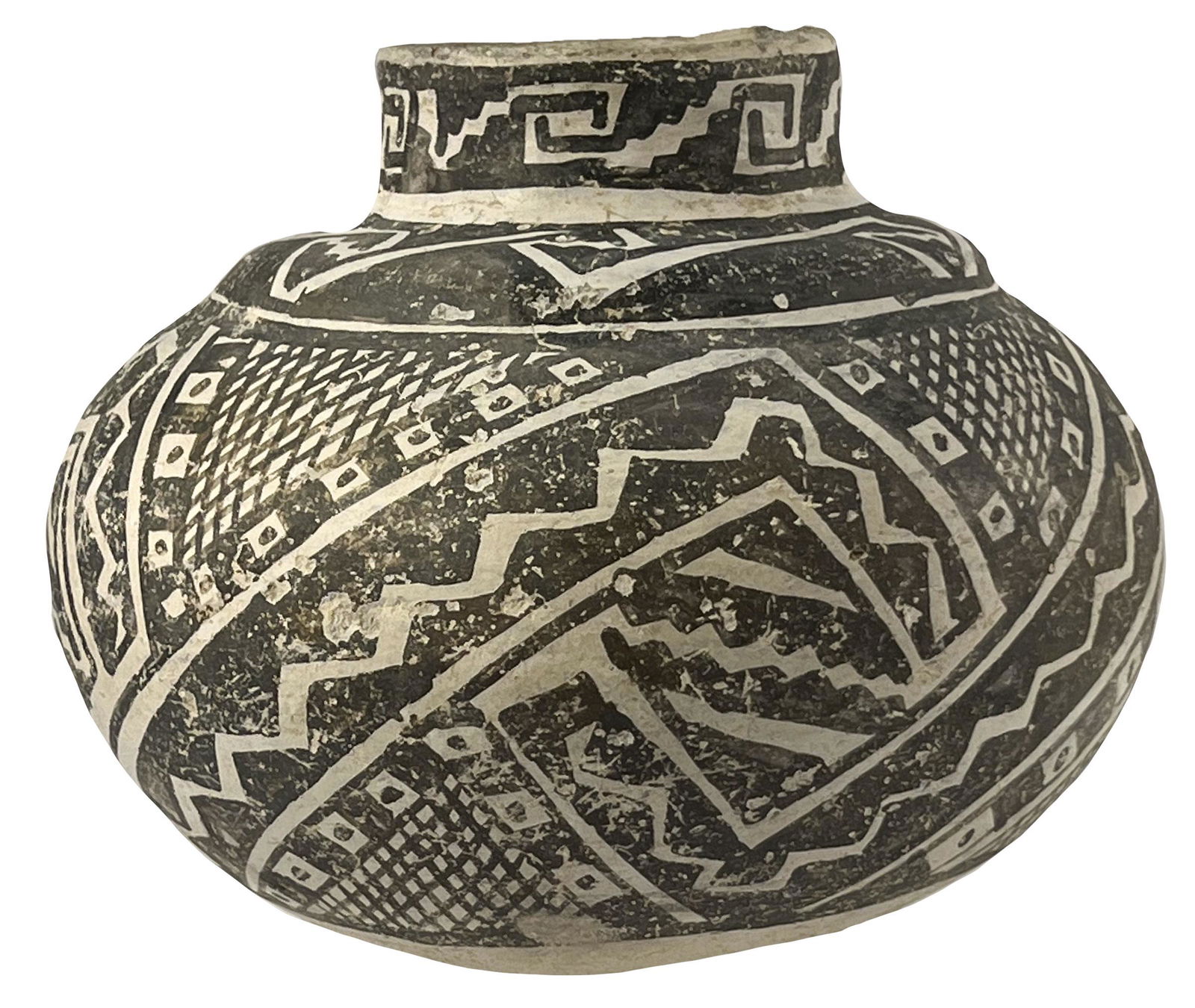 7 1/2" D. Anasazi Jar.  Shouldered neck style.  NM. (1 of 6)