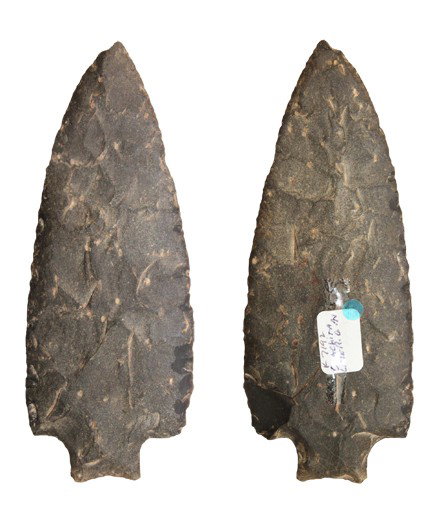 5 9/16" Ouachita. Partain Paper. Little River, AR: 5 9/16" Ouachita. Partain Paper. Little River, AR. Rare type, named by Perino. Large, thin, made of Ouachita Quartzite. Will be pictured in the upcoming book on Ken's collection - Partain Relics