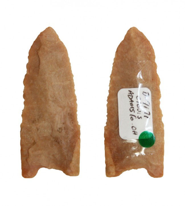 2 1/4" Clovis. Davis & Partain Papers. Adams Co,: 2 1/4" Clovis. Davis & Partain Papers. Adams Co, OH. Will be pictured in the upcoming book, Partain Relics