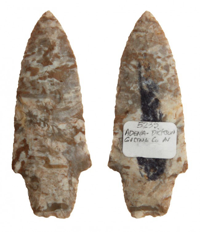 3" Adena Dickson. Partain Paper. Thin, well made: 3" Adena Dickson. Partain Paper. Thin, well made, high color point. Greene Co, AR. Will be pictured in the upcoming book, Partain Relics
