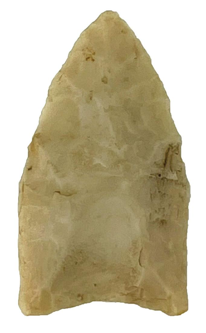 1 9/16" Fluted Clovis. LaSalle Co, IL. Glossy white chert. Ex-Filbrandt: 1 9/16" Fluted Clovis. LaSalle Co, IL. Glossy white chert. Very fine condition. Neat little Paleo point once in the Bruce Filbrandt collection