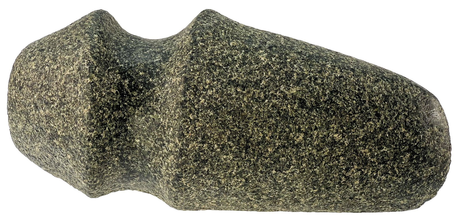 8 7/16" 3/4 Groove Axe. Ohio. Ex-Dr. John Mountjoy, Bill Ballinger: 8 7/16" 3/4 Groove Axe. Ohio. Large and finely made with raised ridges. Fine condition. Ex-Dr. John Mountjoy, Bill Ballinger, Col. Raymond Vietzen. Pictured in Who's Who #12, p496