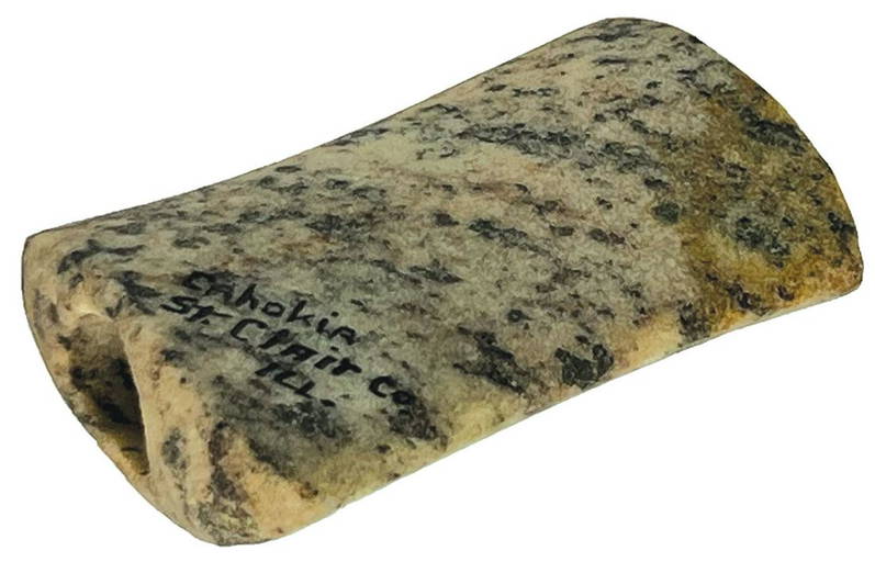 2 3/8" Hourglass Bannerstone. St. Clair Co, IL. ExBen Thompson (4827