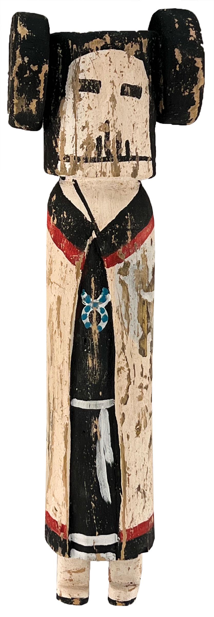 12 1/4" Wood Kachina Doll. Nuvak’chin or Snow Maiden Kachina: 12 1/4" Wood Kachina Doll. Nuvak’chin or Snow Maiden Kachina circa 1890-1920. Classic. Very good condition