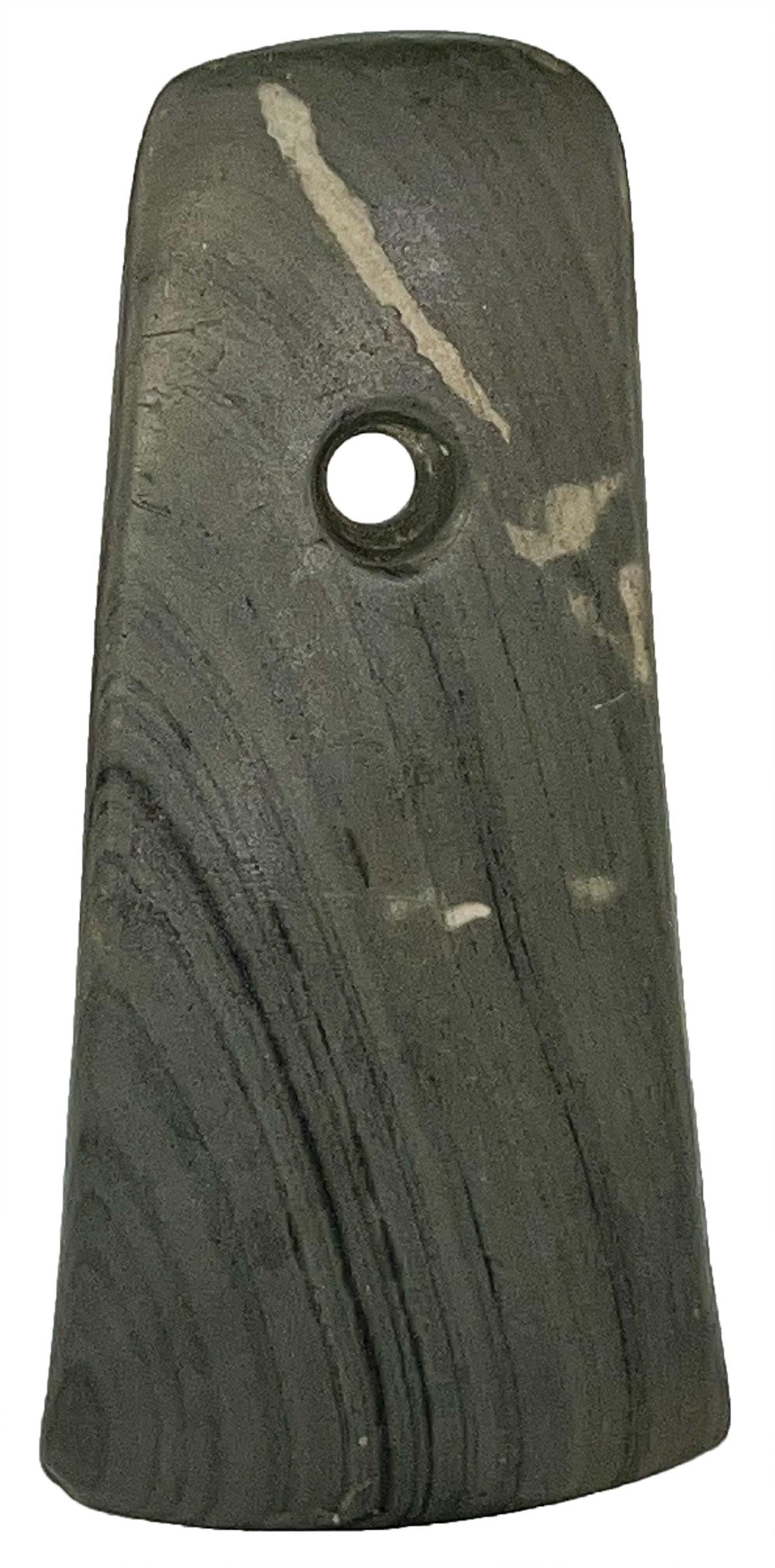 3 3/4" Bell Pendant. Seneca Co, OH.  Highly polished banded Slate (1 of 4)