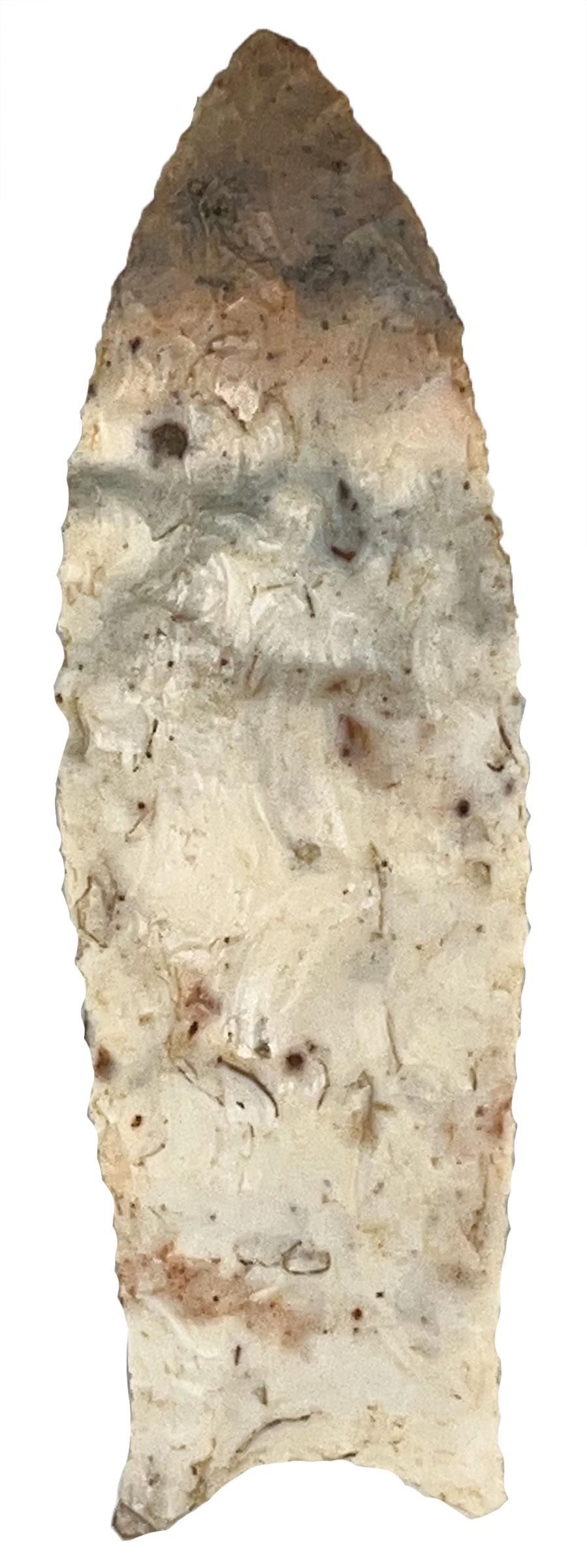 3 7/16" Dalton.  Rogers COA.  Vivid white Avon with blue and red tip (1 of 7)