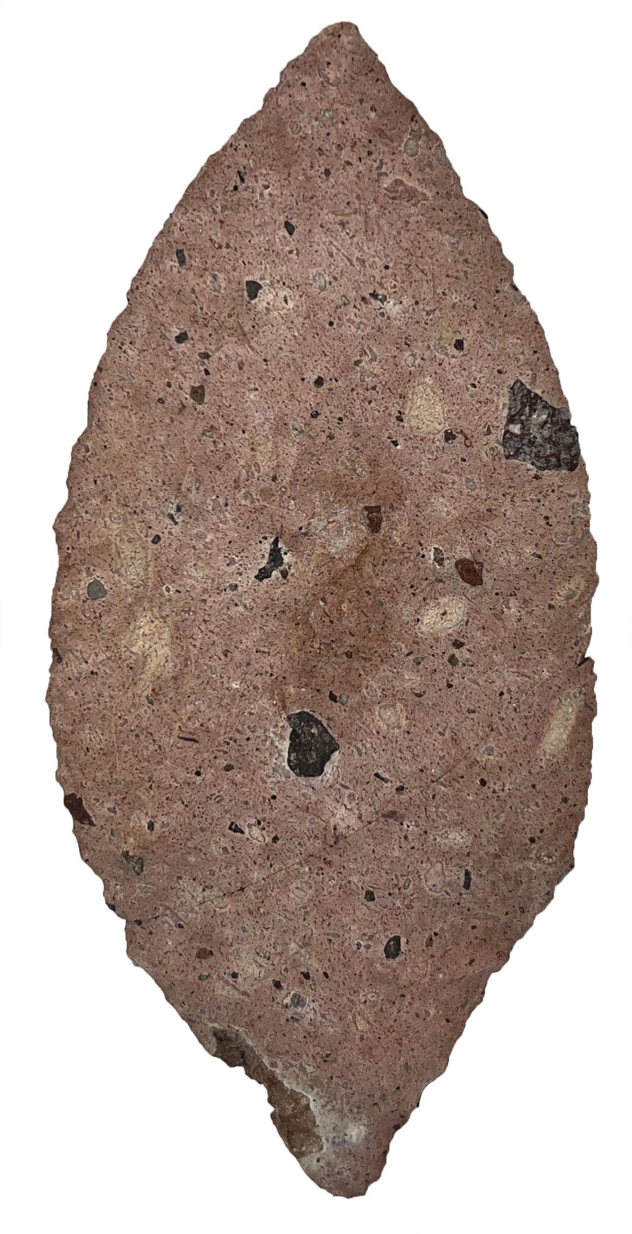 6 1/2" Augustin.  AZ.  Light red  Jasper (Plomosa Mtn.)  Motley COA (1 of 3)