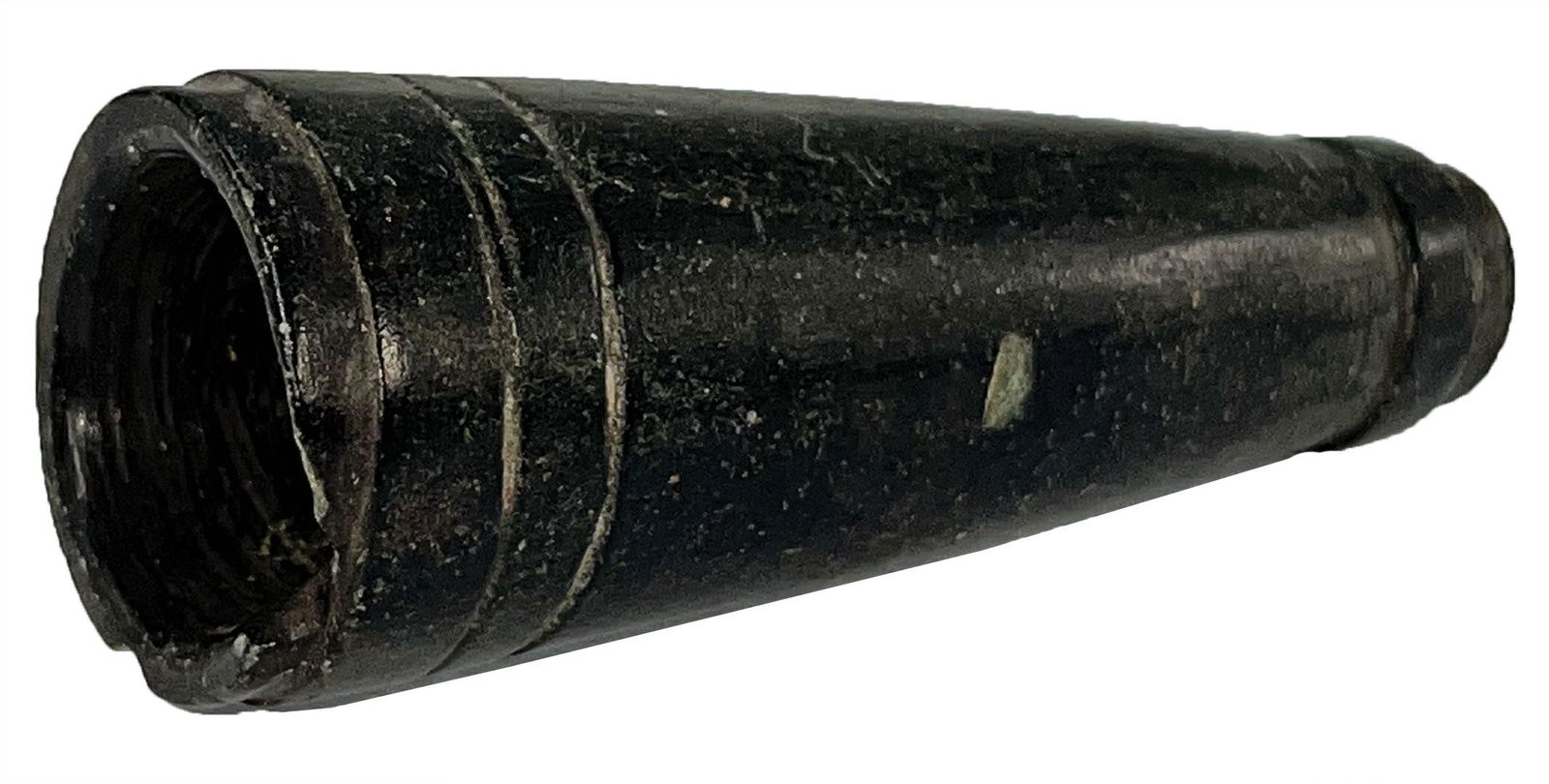 3 1/4" Tubular Pipe.  CA.  Highly polished Steatite. Motley COA (1 of 7)