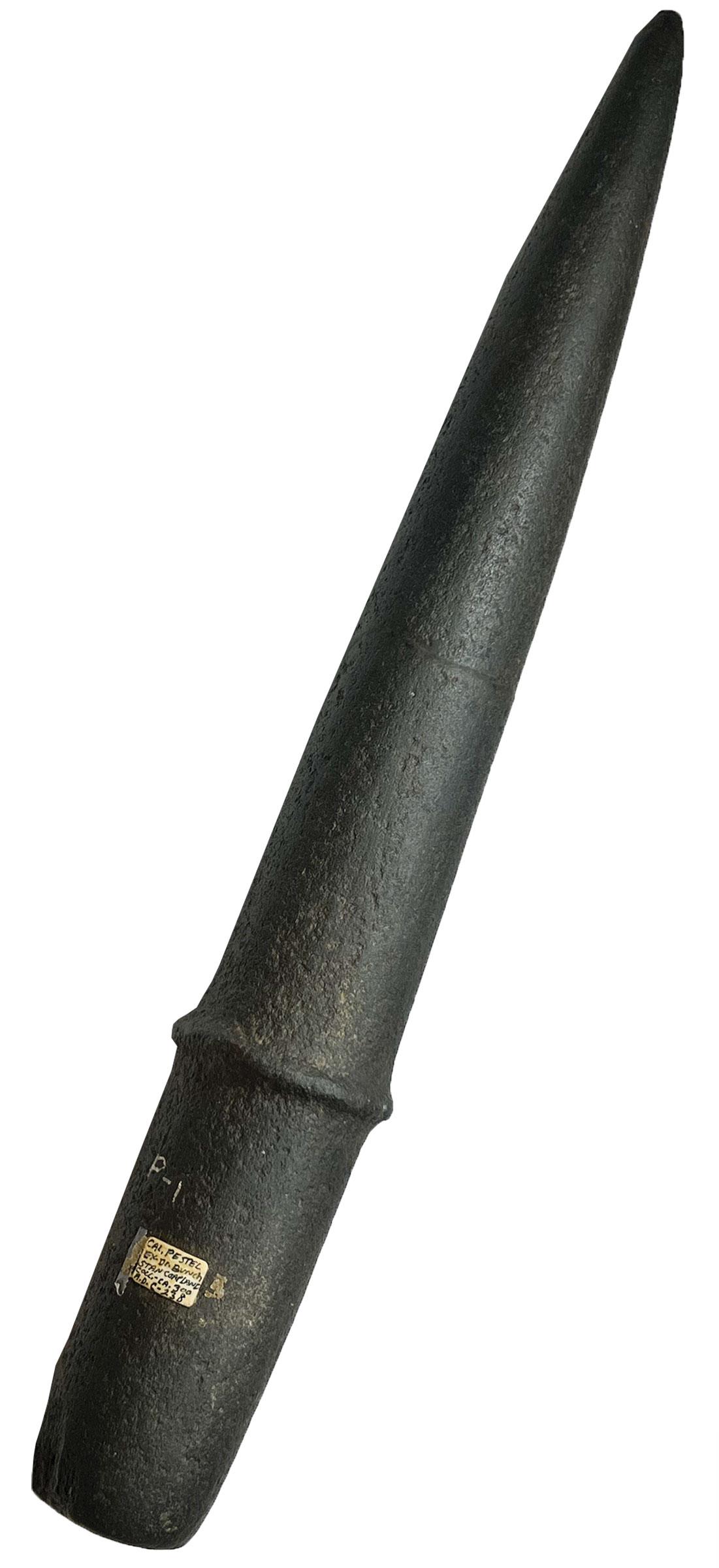 19 1/2" Ring Pestle.  Dickey COA.  Great old example  Ex-Copeland (1 of 6)