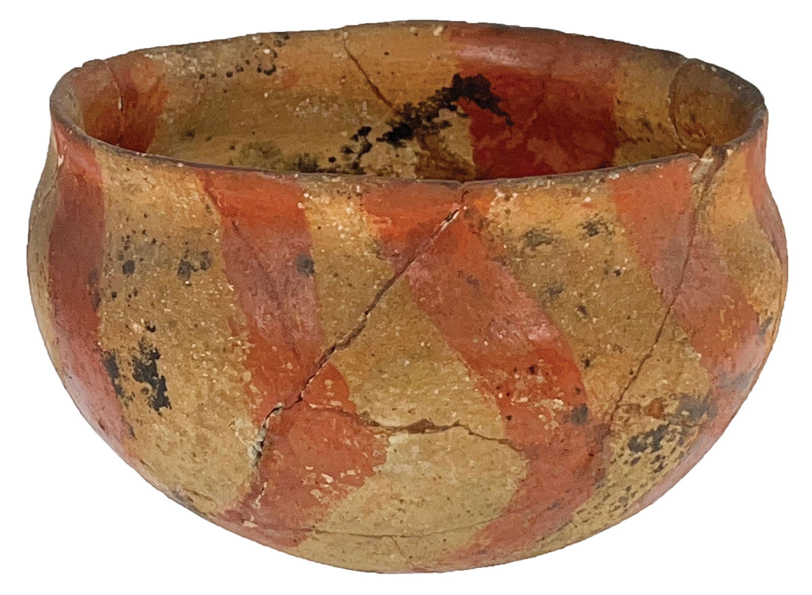 4 7/8" D. Red and White Nodena Bowl.  Pictured in Hathcock Catalog (1 of 7)