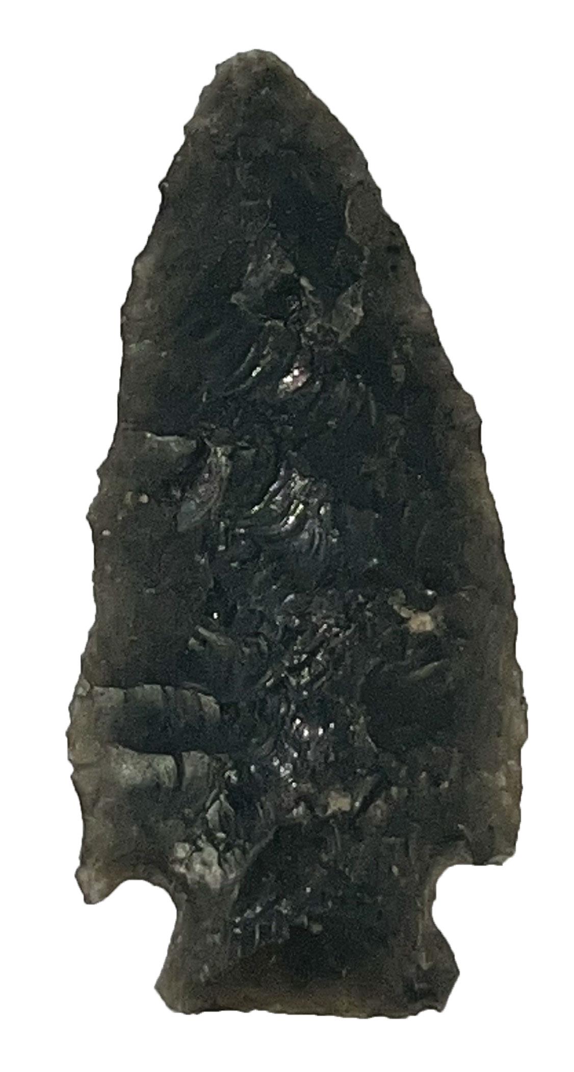 2 1/2" Elko Corner-Notch. CA.  Translucent  Obsidian.   Stermer COA (1 of 3)
