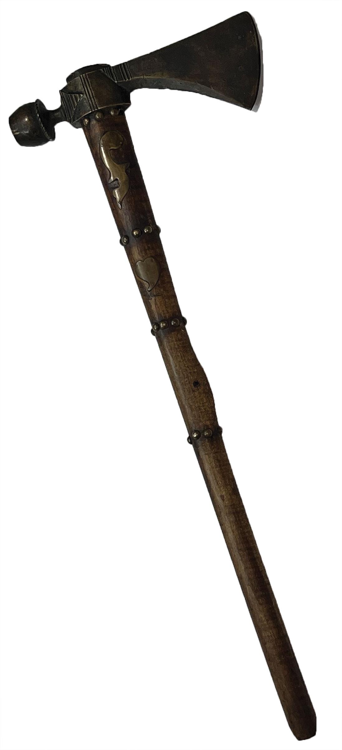 18" Pipe Tomahawk.  Detailed copper head.  Acorn bowl.  Old (1 of 11)