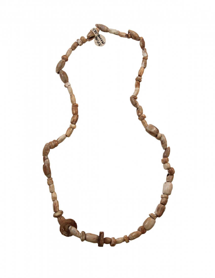22" Shell Bead Necklace found at Spiro Mound, OK: 22" Shell Bead Necklace found at Spiro Mound, OK. Will be pictured in "Partain Relics"