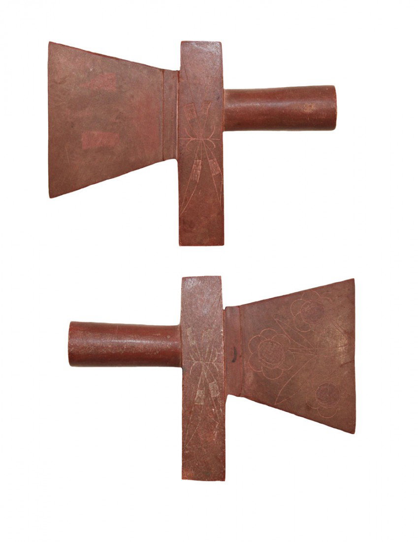 5 7/8" Historic Engraved Pipe Tomahawk. History: 5 7/8" Historic Engraved Pipe Tomahawk. Catlinite. Great History. Made in 1891 by 11 year old William Sitting Bear at the "Indian School" he was attending. Pictured in the Gilbert Dilley Sale Catalog.