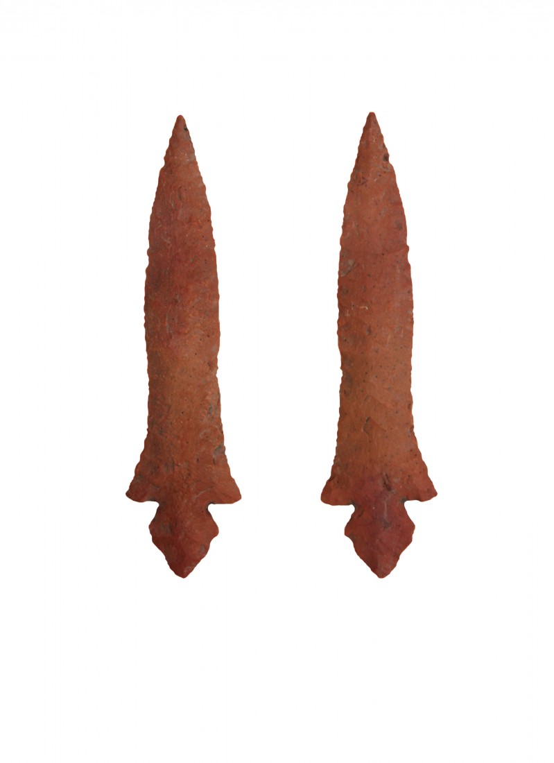 Museum Quality 3" Hayes. Riley Site. Gold & Red : Museum Quality 3" Hayes. Riley Site, Pike Co, AR. Gold and red Kiamichi Chert. Pictured in Prehistoric Antiquities. One of the best. Partain Paper. Will also be pictured in the upcoming book, "Partain