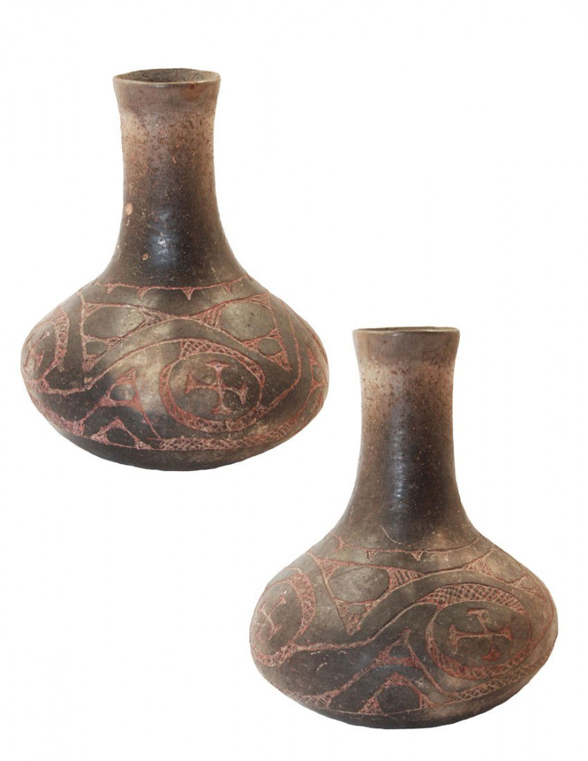 7 1/4" Wilder Engraved Waterbottle. Partain COA: 7 1/4" Wilder Engraved Waterbottle. Red River Co, TX. Solid, minor neck repair. Detailed engraving on this graceful bottle. Partain COA. Will be pictured in "Partain Relics". Pictured on the back cove