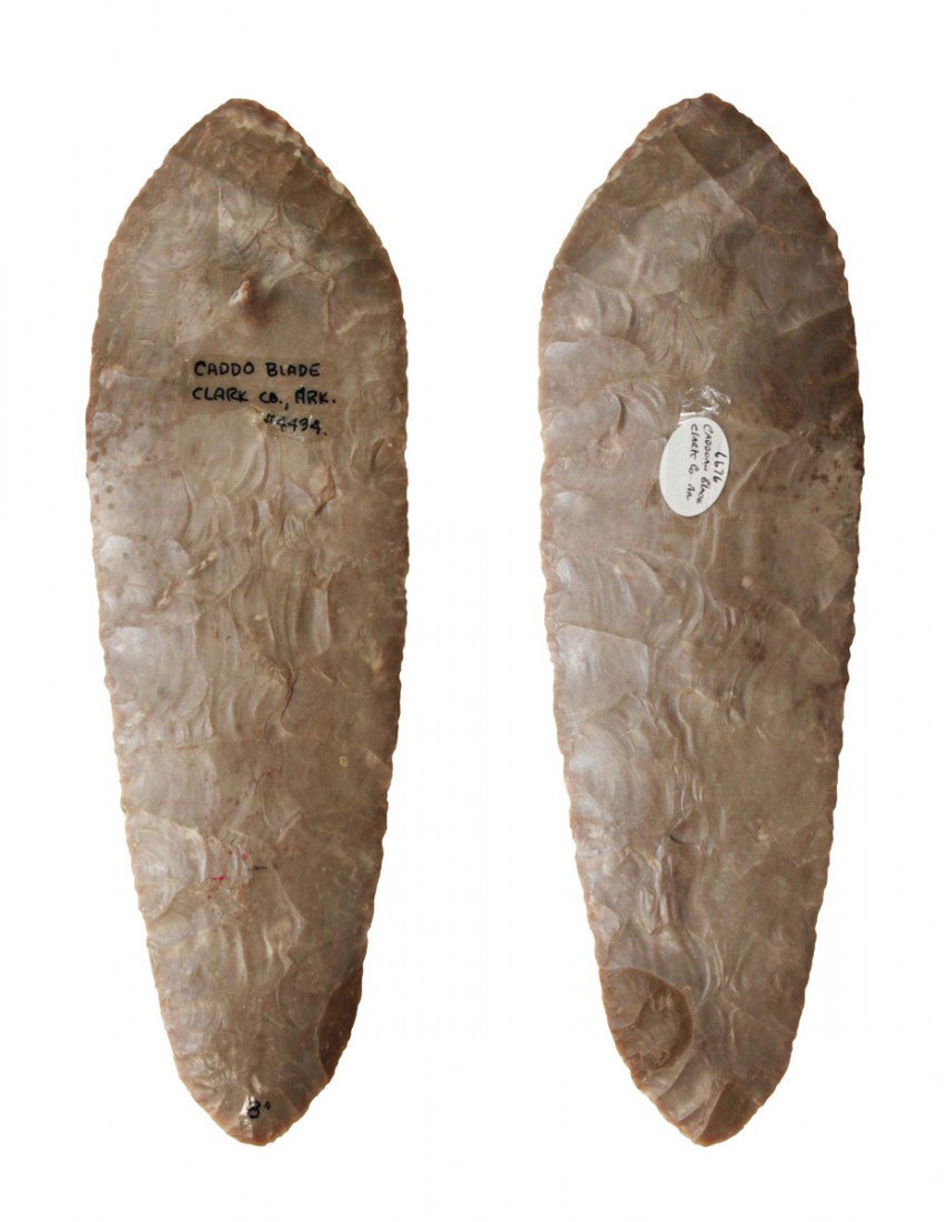 8" Caddo Friendship Blade. Partain Paper - SUPER: Sale Highlight. 8" Caddo Friendship Blade. Clark Co, AR. Ex-Ben Thompson (#4494), Dr. Westbrook. Thin and fine. Partain Paper. Will be prominently pictured in "Partain Relics". Pictured on the cover o