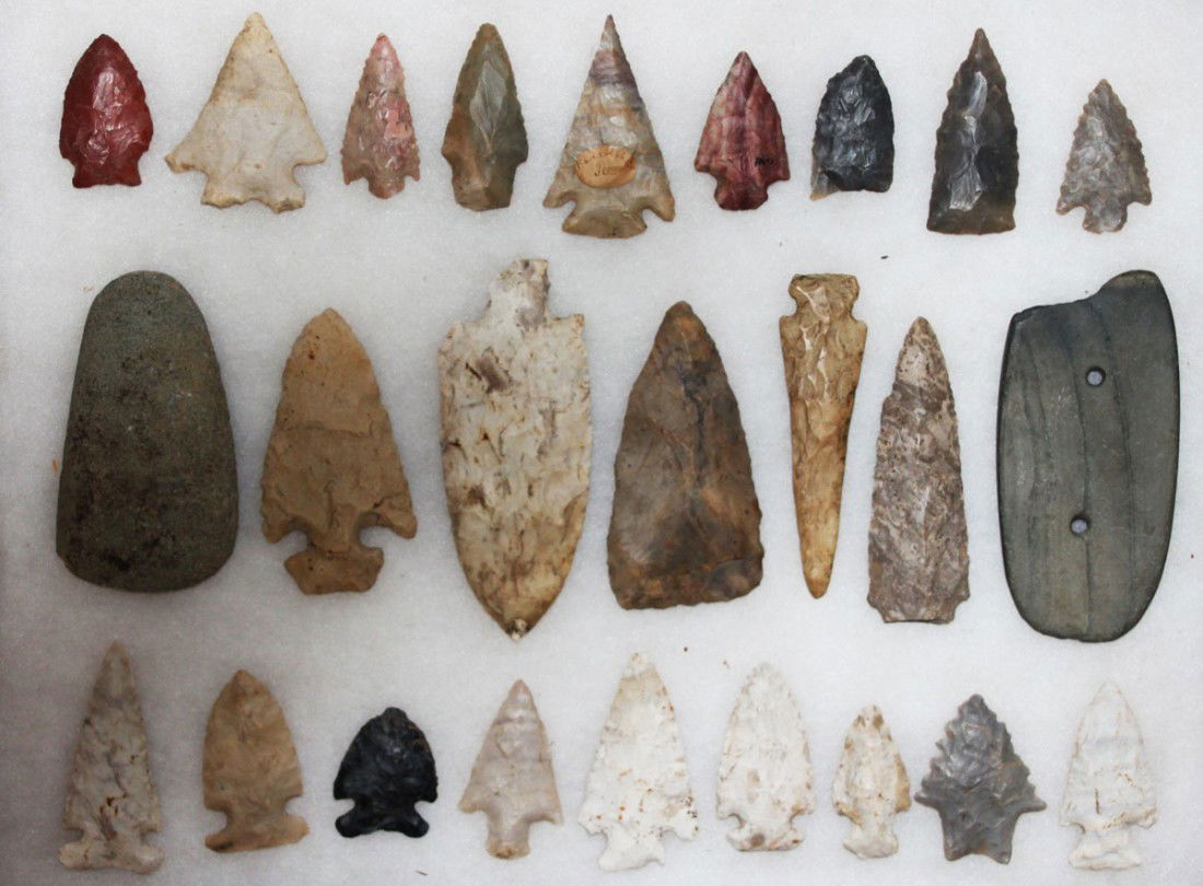 Large frame of 25 artifacts. Ex-Bush. Hidden dea: Large frame of 25 artifacts. Ex-Bush. Hidden deals!