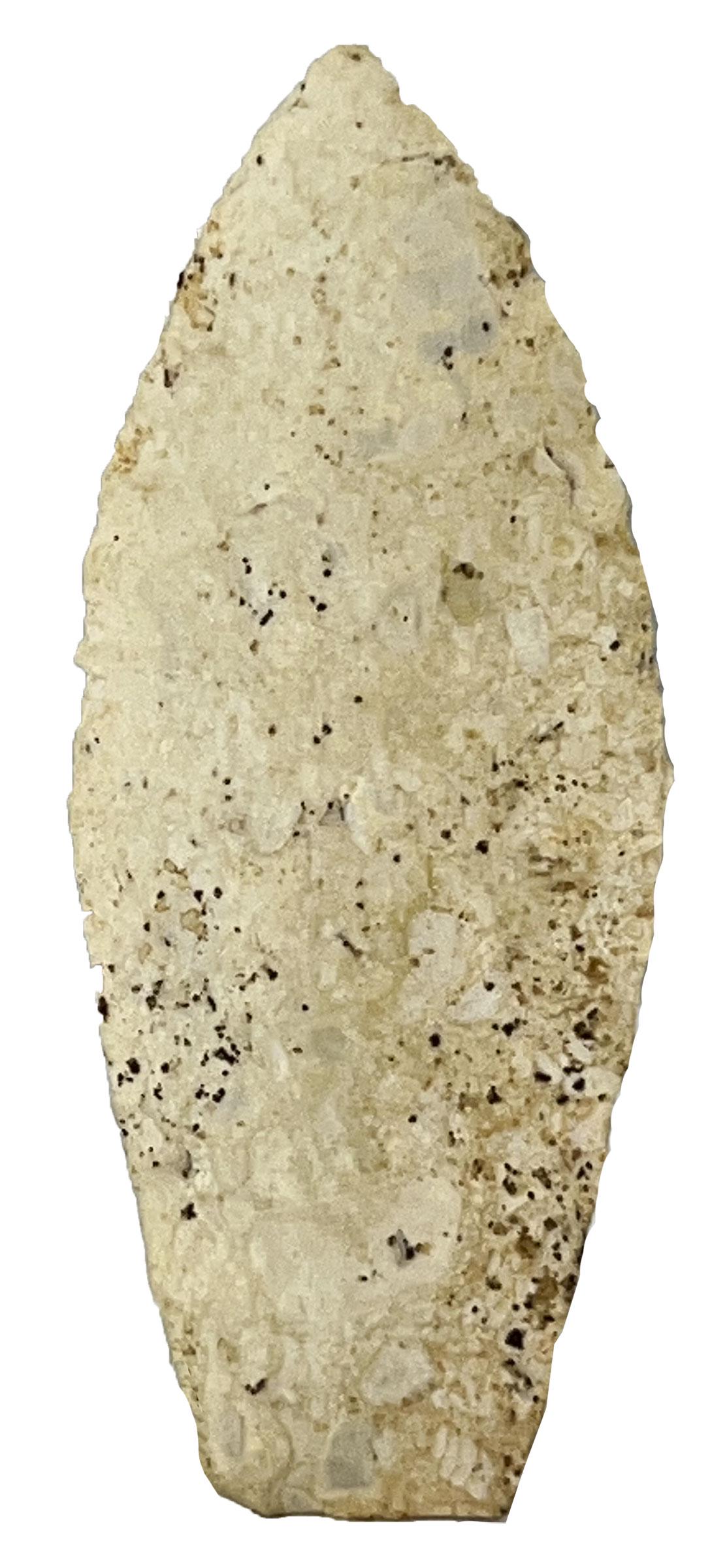 3" Agate Basin.  MO.  Very thin, very well flaked.   Putty G9 COA (1 of 3)