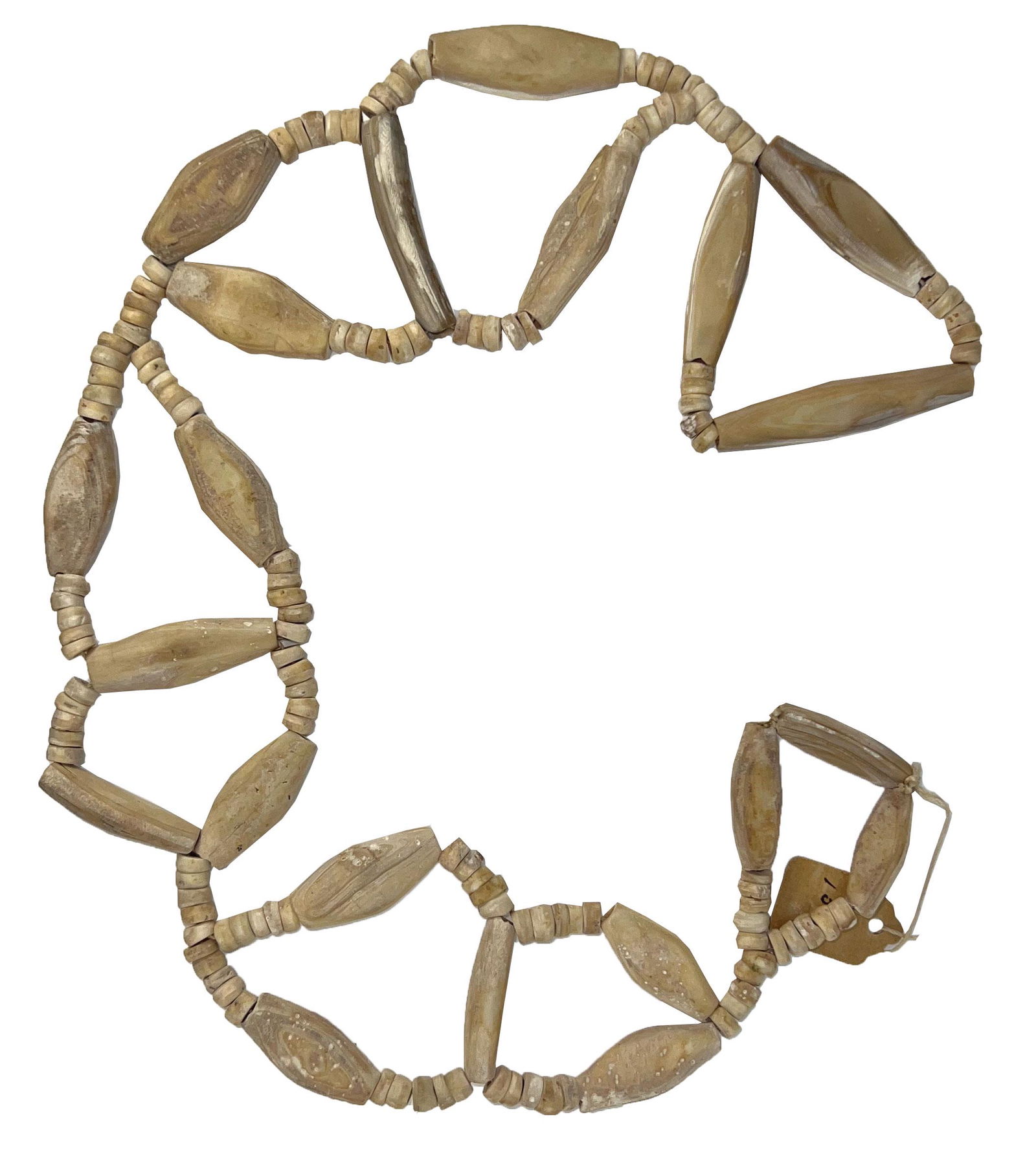 38" "Coffin" Bead Necklace. LeFlore Co, OK. Spiro. Oct 15, 2022