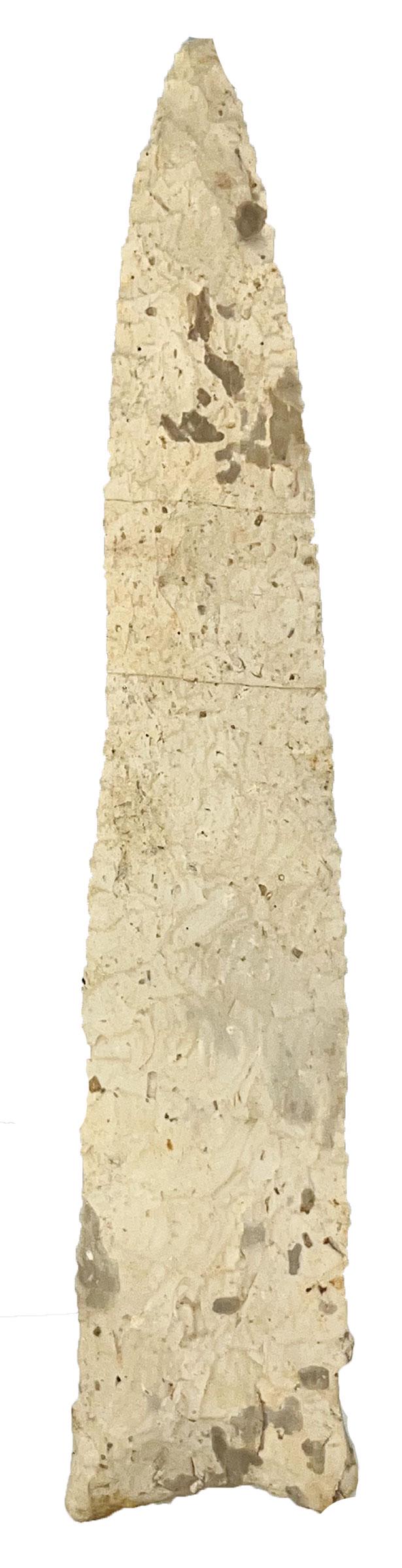 6 7/8" Dalton. Taylor Co, KY. Very large. Glued. Perino COA: 6 7/8" Dalton. Taylor Co, KY. Very large and well made. Broken into 3 pieces and expertly glued. Ex-Glen McQuaide. Found by Ken Williams. Perino COA