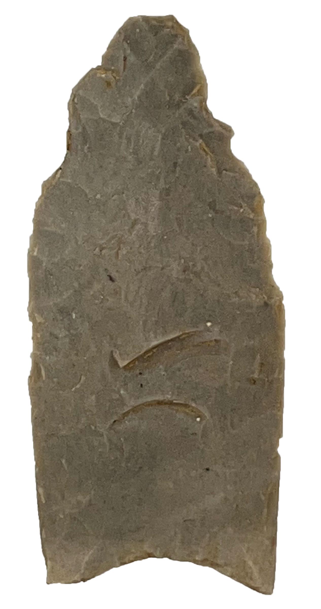 2 7/16" Clovis.  KY.  Kentucky Hornstone.  Fluted on both sides (1 of 2)