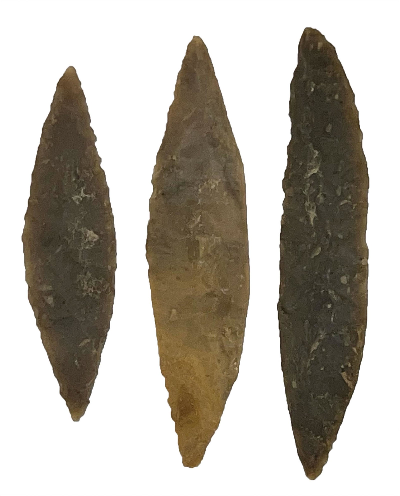 Three Willow Leaf Blades.  Ex-Earl Townsend, Robert Bell. (1 of 2)