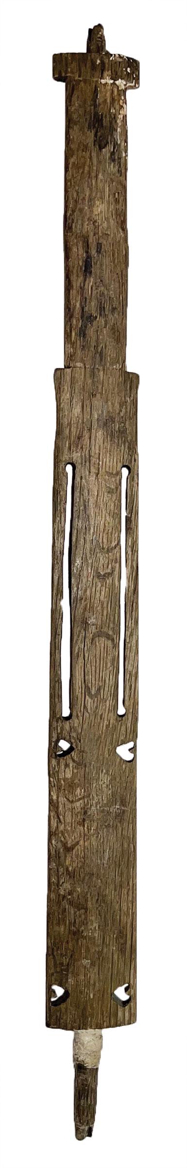 20" Sioux Handcarved Wooden Pipe Stem.  Well made.  1920. (1 of 5)