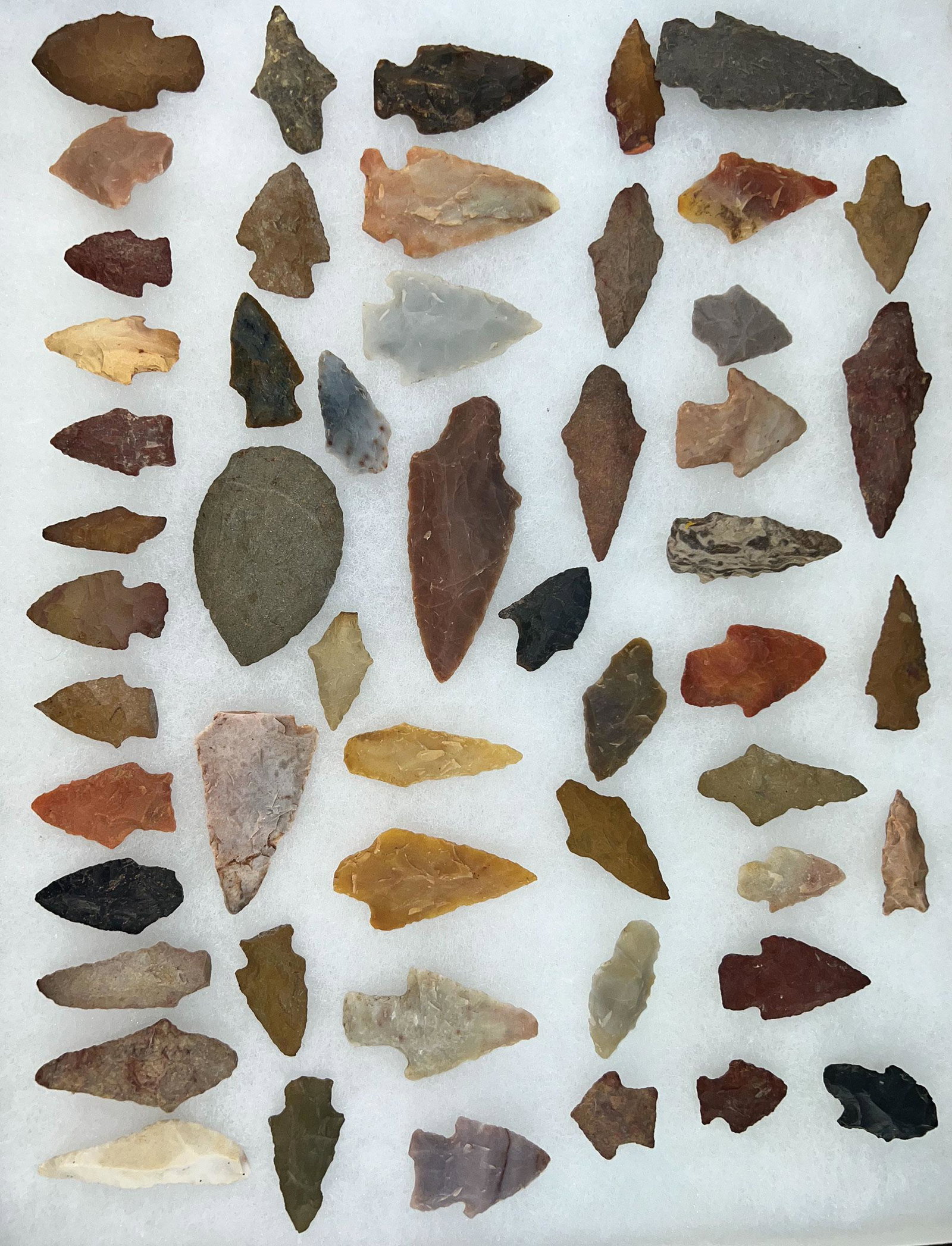 53 Arkansas Points.  1 1/4" to 3 1/4".  Variety of types. (1 of 1)