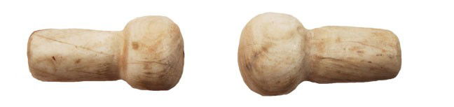 Two 1 3/8" Shell Ear Plugs. Ex-Wagers. Putty COA: Two 1 3/8" Shell Ear Plugs. Ex-Charlie Wagers, Capt. Tom Miller. Pictured in 9/09 Duane Johnson catalog. Putty COA