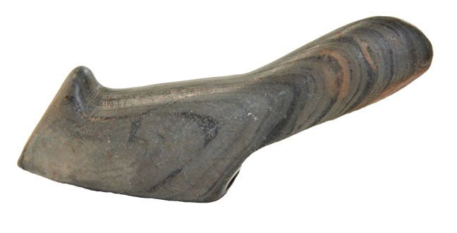 3 1/2" Birdstone. Spencer Co, IN. Jackson COA: 3 1/2" Birdstone. Spencer Co, IN. Found by Herbert Watson. Graceful, no damage. Jackson Paper and Partain Paper