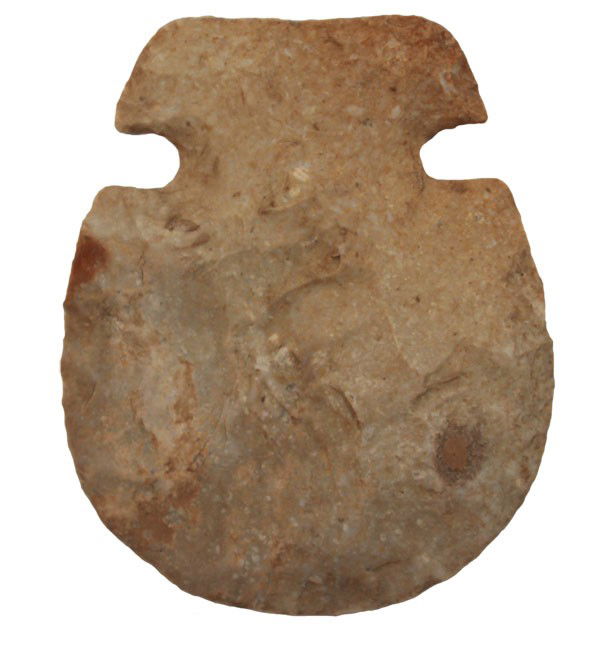 5 1/2" Notched Hoe. St. Clair Co, IL. Partain Pa: 5 1/2" Notched Hoe. St. Clair Co, IL. Once in the Payne Collection. Partain Paper