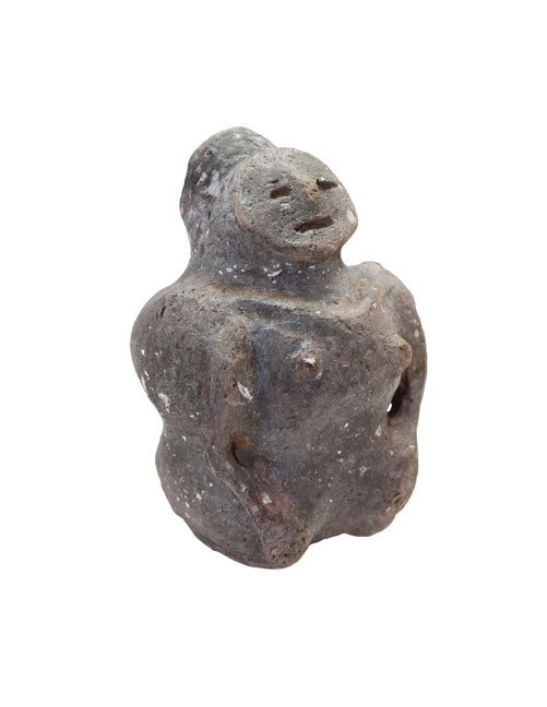 4 3/4" Miniature Human Effigy. Pictured in WW#5: 4 3/4" Miniature Human Effigy with Mask. Lawrence Co, AR. Ex-Ben Thompson. Pictured in WW#5, pg 300. Partain Paper