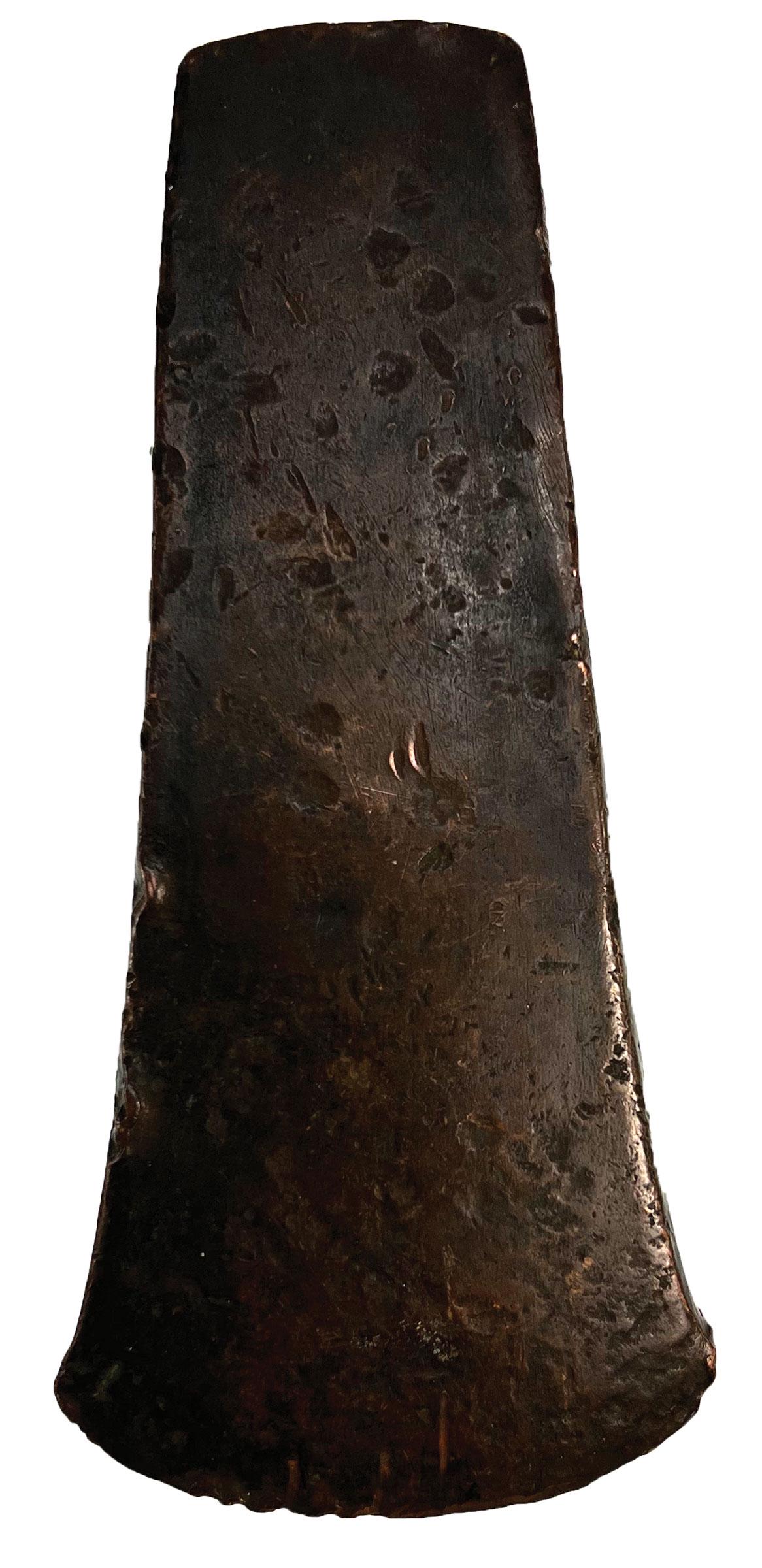 6 1/2" Copper Celt.  Provenance unknown.  Deaccessioned from a private museum in PA.  Very fine (1 of 2)